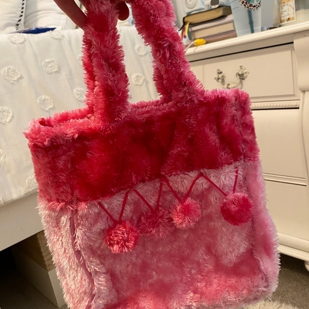 FUZZY Pink Kids Tote